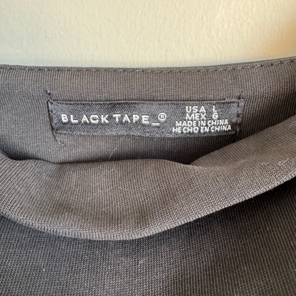 Black Tape Cami Romper Black Large Jersey‎ Knit Athleisure Preppy Twee Summer - Picture 3 of 13